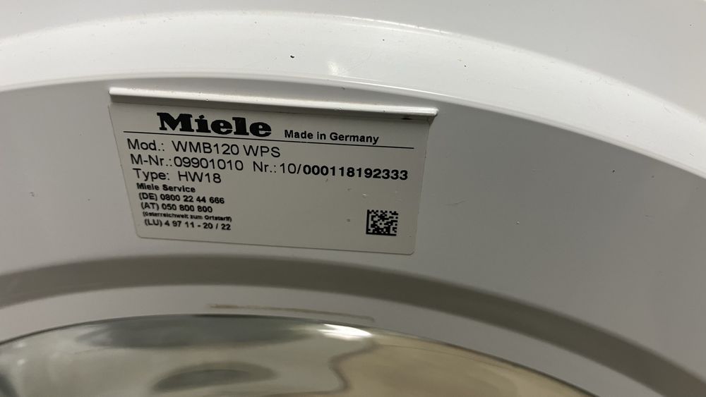 Пералня  Miele W1 WMB120| 8 kg | A+++ | 1600 оборота