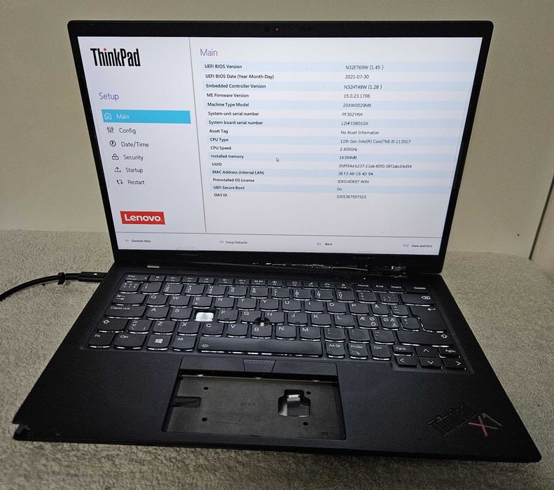 dezmembrez lenovo x1 carbon Gen 6 i5 1135G7 16 gb ram