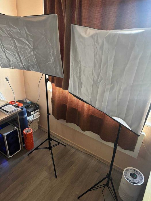 2бр. Светлини Softbox LED, 50х70см, 2м височина, 4 крушки