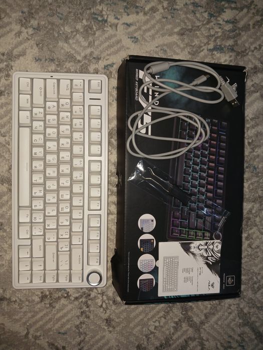 AULA F75 Wired Version белом цвете