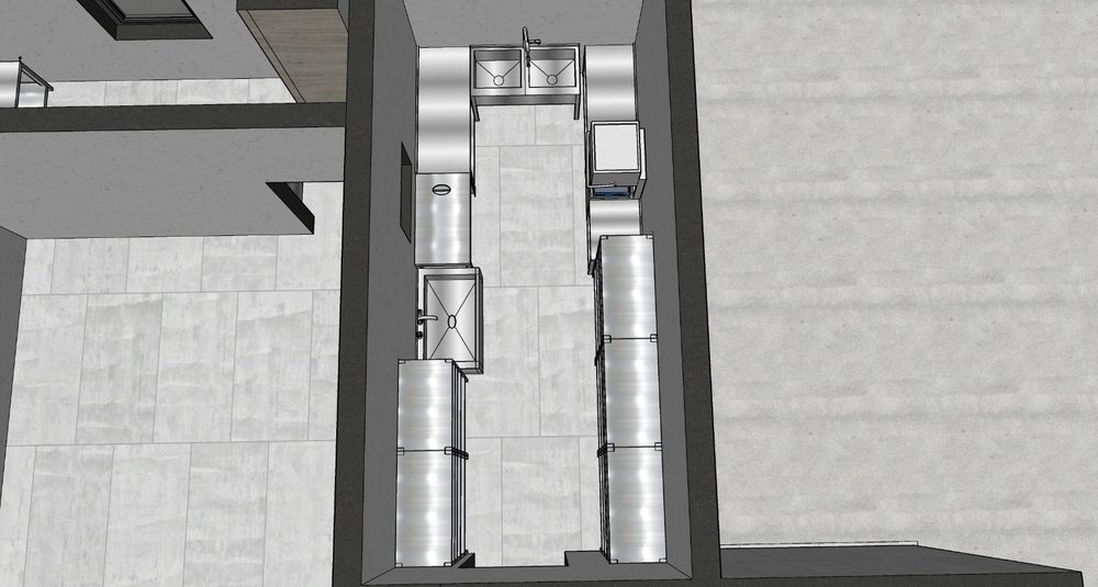 3д расстановка кухни