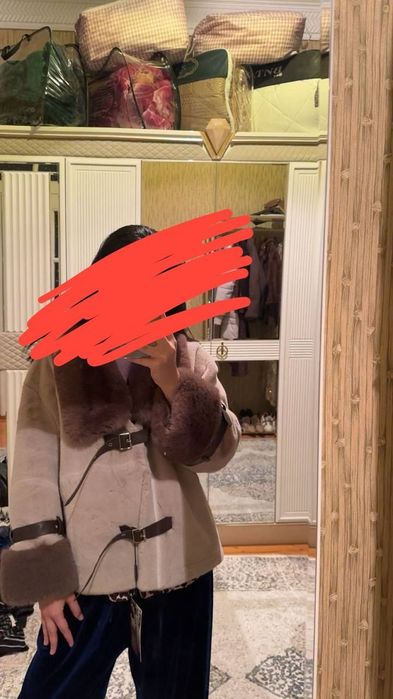Новая меховая дублёнка шубка