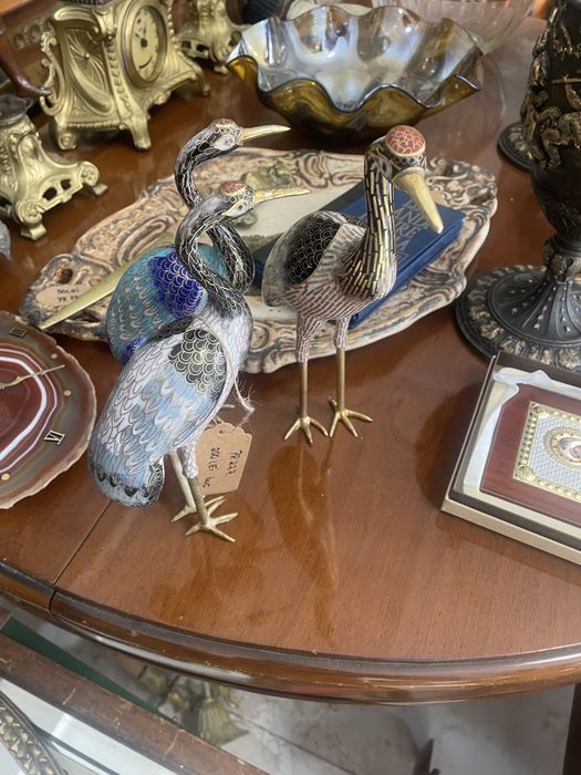 Paun statuie / statueta bronz