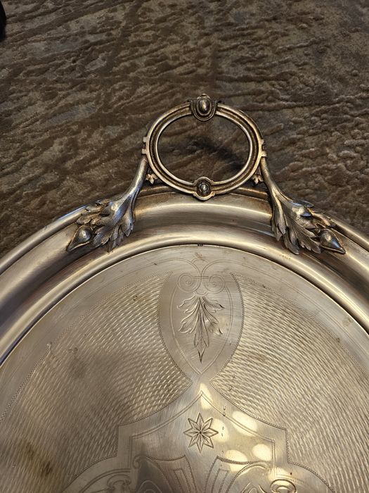 Tava alpaca argintata