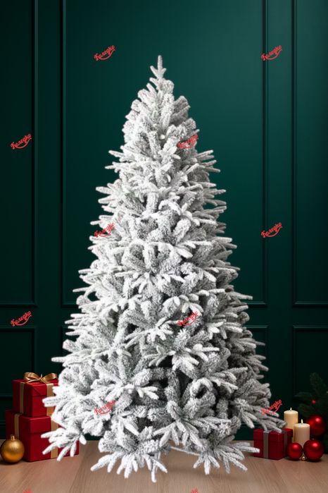 Коледна елха 2D 3D заснежена