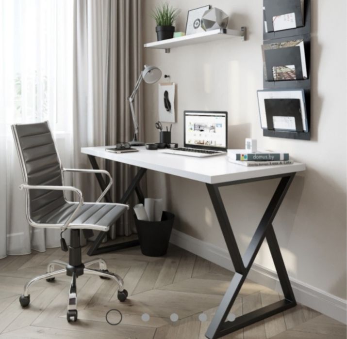 Стол компьютерный Лофт, 110х70x75 см, белый