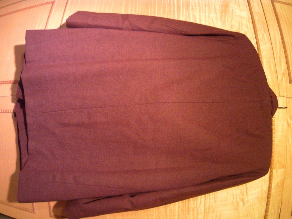 haine dama doua piese din stofa lana , culoare maro