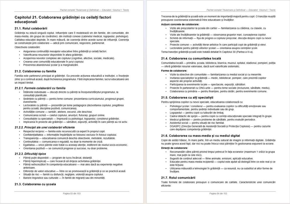 Educatie prescolara si Limba romana, Pachet Complet Titularizare si Definitivat – Sinteze + Subiecte rezolvate