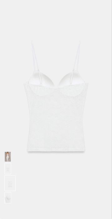 Zara дантелен топ