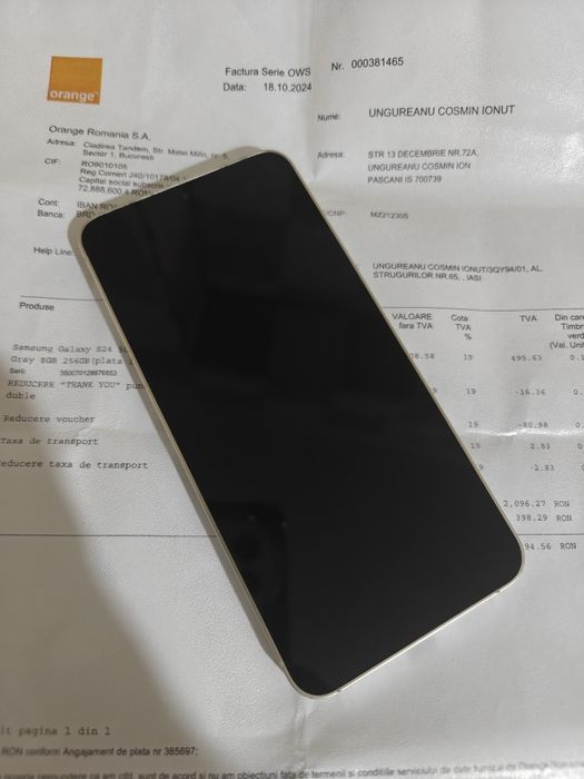 Samsung S24 model 256 gb