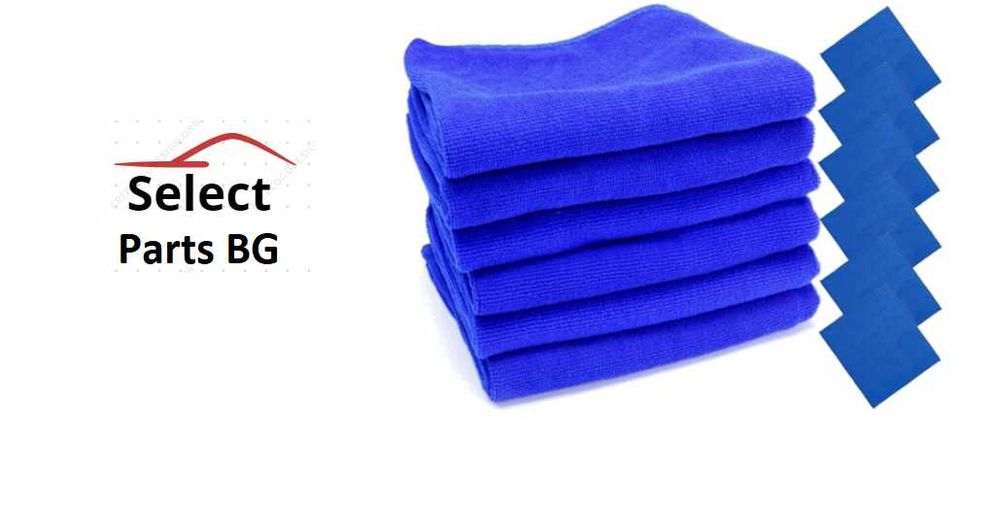 6бр. Кърпи микрофибър 25х25 см високо качествени автомобилни