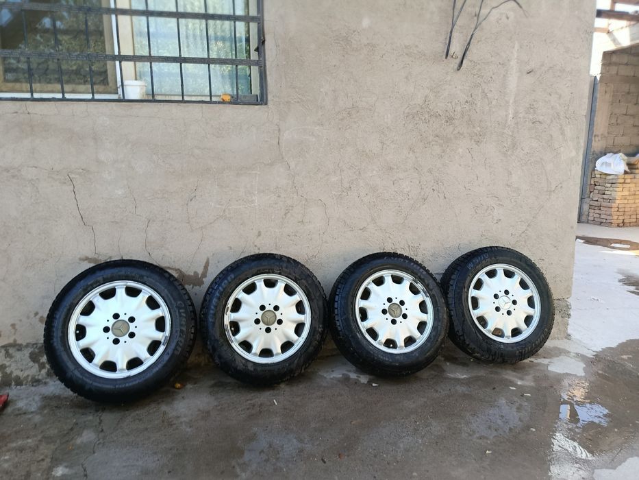 Титановые диски R15 + зимний баллон 195х65хR15 mers 190c