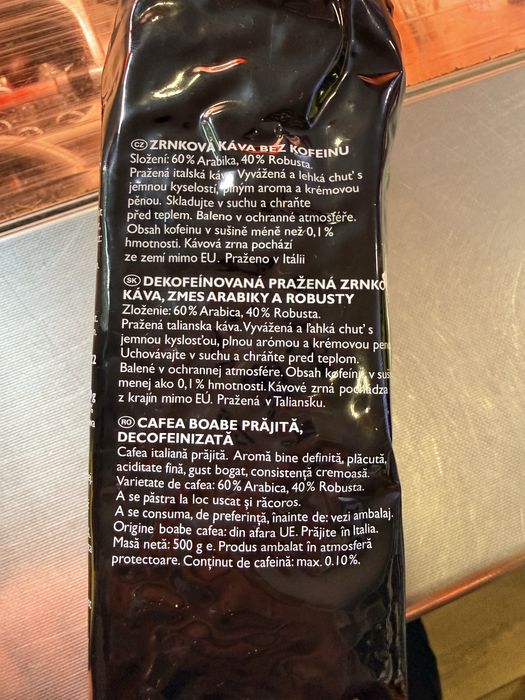 Cafea decofeinizata boabe Rioba