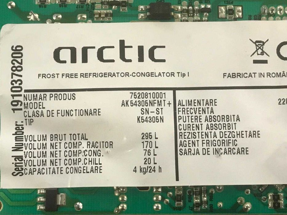 Placa electronica combina frigorifica Arctic AK54305NFMT+/ R20