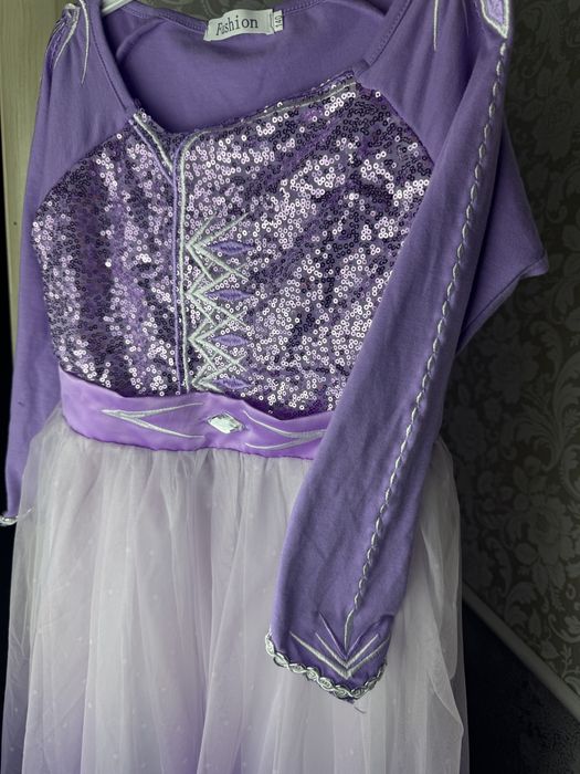 Платье эльза для девочки 7-8-9 лет.