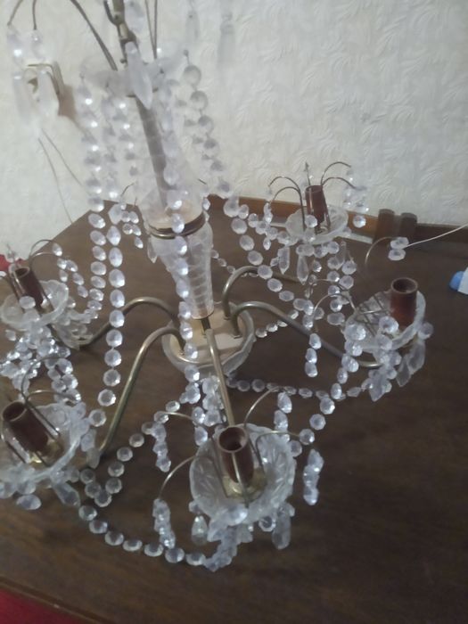 Люстра шестирожковая хрусталь