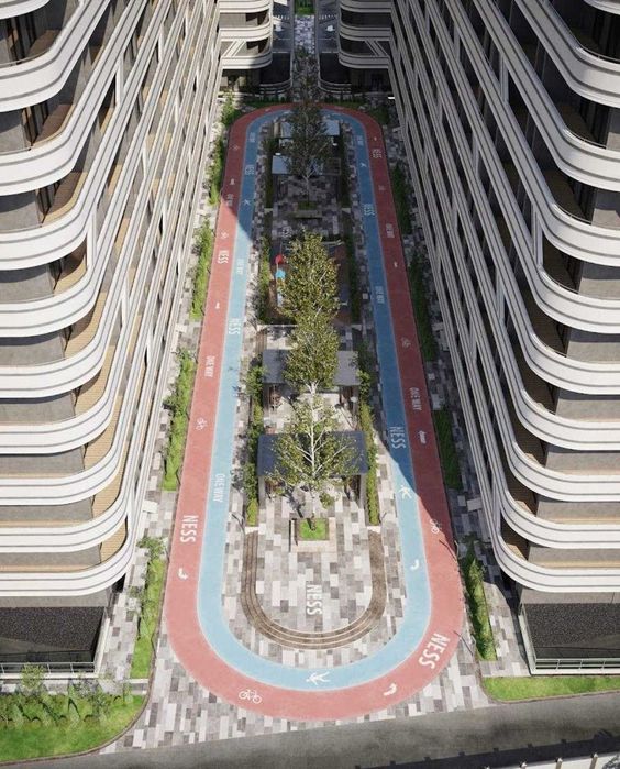 Ness Sity Новостройка Ор-р Сергели мост 2/10/16 Площадь 56 кв.м²+10 м2