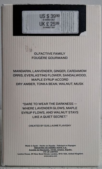 Eau de Parfum ZARA Absolutely Dark Intense 100 ml