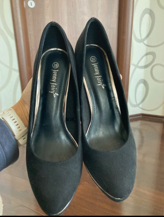 Pantofi cu toc 10 cm negrii