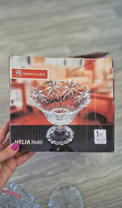 Fructiera sticla nouă 23 cm