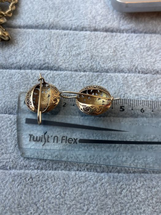 Златни абеци 4.29 гр 14к Стара Българска изработка