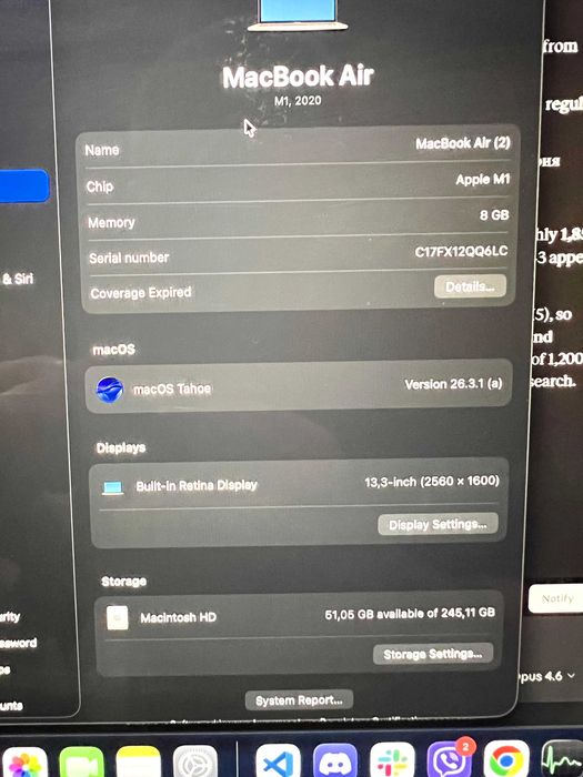 Macbook Air M1 Rose Gold