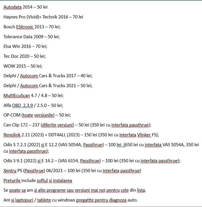 Program PC Odis si interfata VAS 5054 VW Audi Seat Skoda