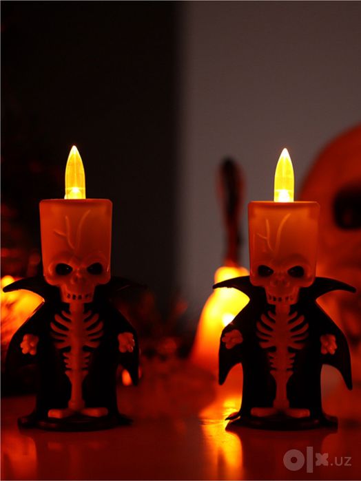 Свеча скилет на halloween хэллоуин ташкент