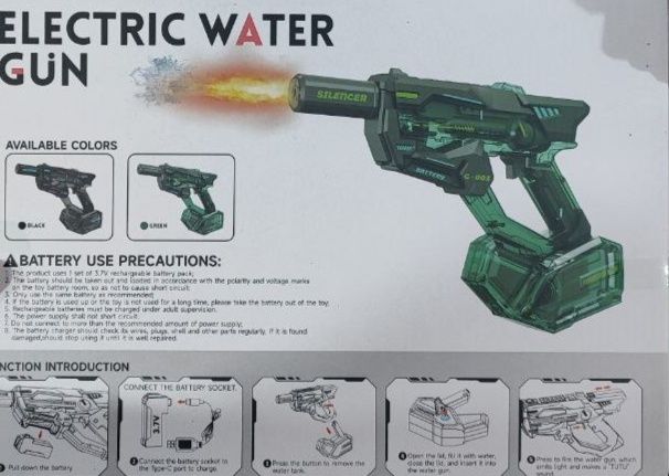 Water Gun стреляет вода