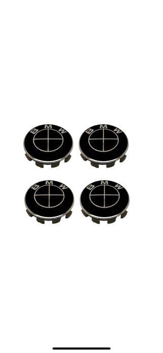 Capace roti jante BMW negre 68mm  1 3 5 7 E46 E90 E60 X1 X3 X5 X6