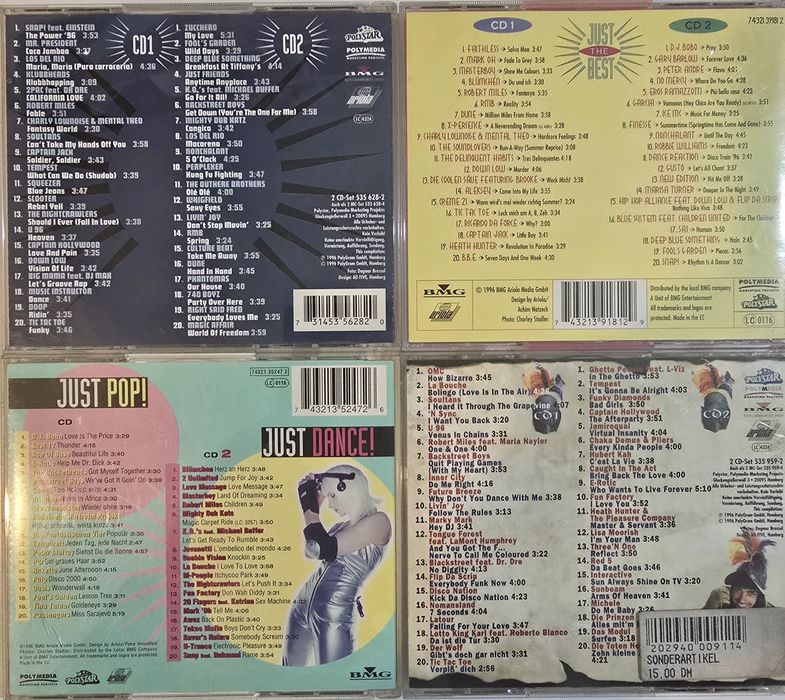 CD-uri „Just The Best” Vol. 7, 8, 9, 10 (1996)