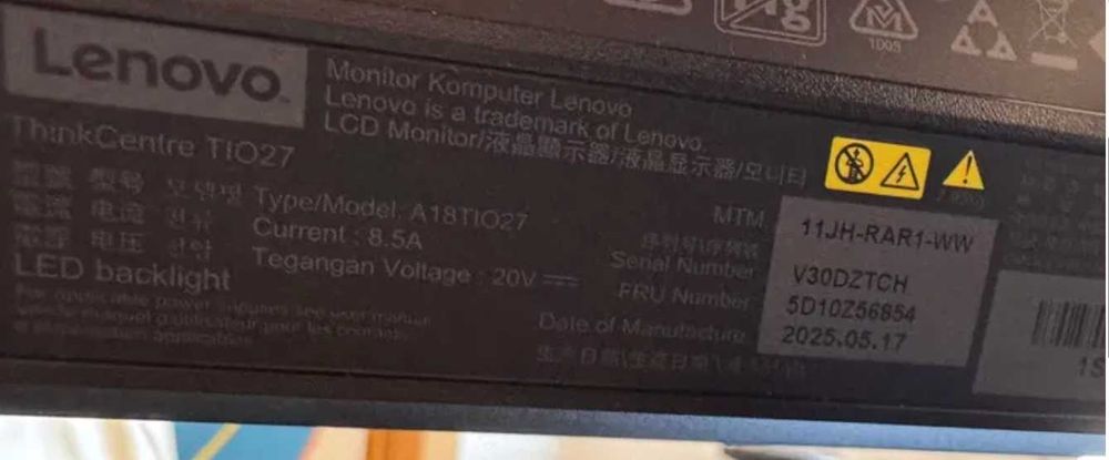 Sistem Windows 11 Pro, Tiny Lenovo All-in-One TIO27, ThinkCentre M720Q cu monitor de 27 inch, ca și nou