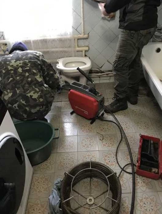 Прочистка чистка засоров Канализация Аппарат Трос Сантехник