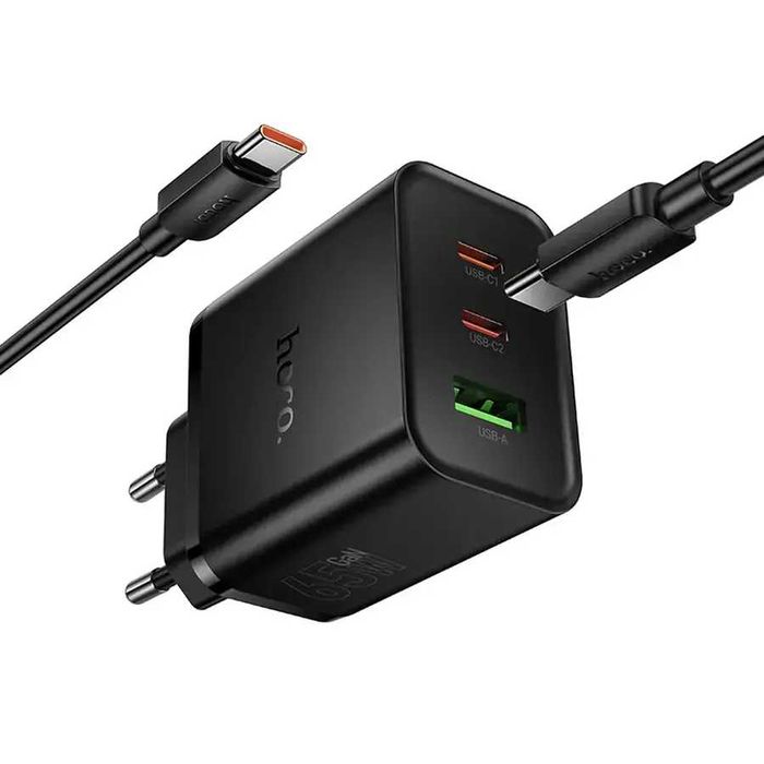 Зарядно Hoco N75 GAN 65W Type C/Type C USB