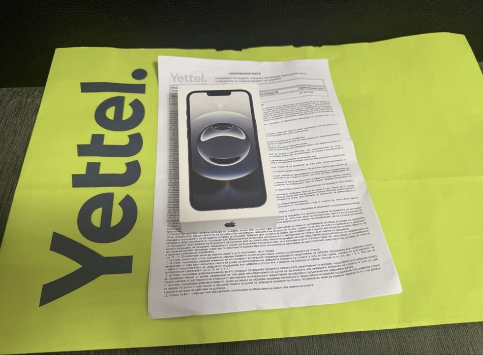 ЗАПЕЧАТАН 128GB iPhone 16e Yettel Гаранция 2029г. 16 e Black