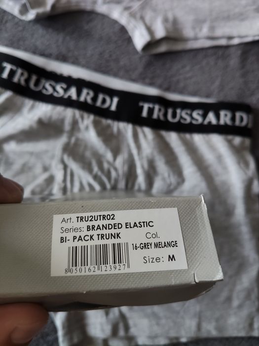 Trussardi set 2 boxeri bărbătești culoare gri melange mărimea M noi originali