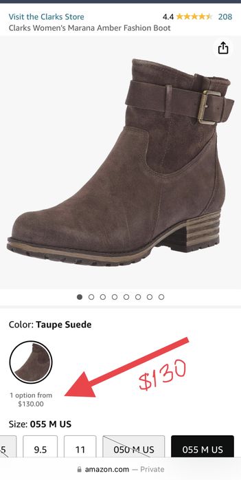 Clarks,  Marana Amber. Кожаные полусапожки из США. Оригинал. Размер 36