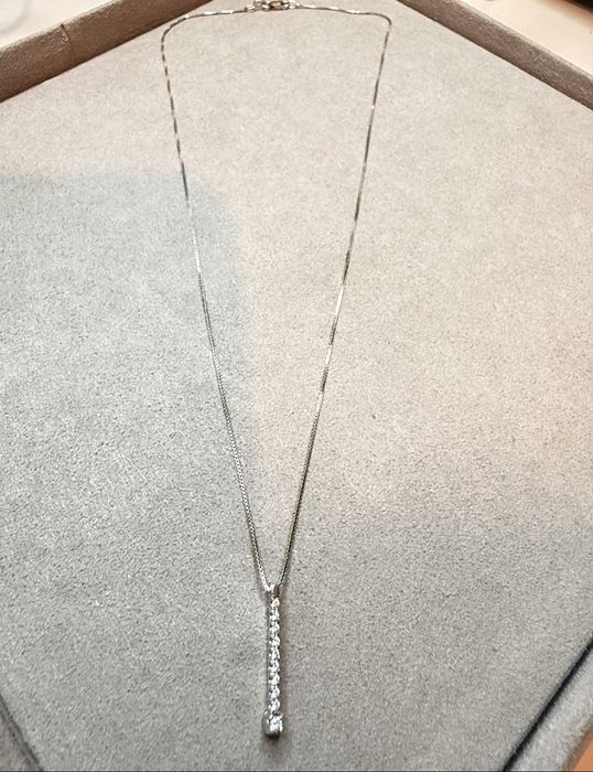 Колие бяло злато и диаманти