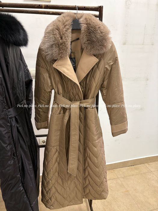 Шушляково яке якета с естествен косъм лисица