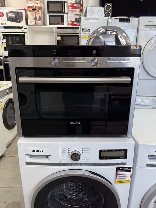 Комбинирана вградена микровълнова фурна Siemens
