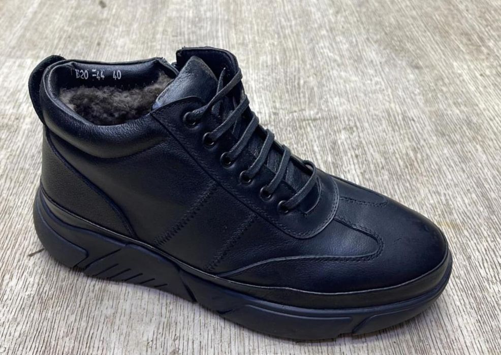 Кожаные сапоги мужские