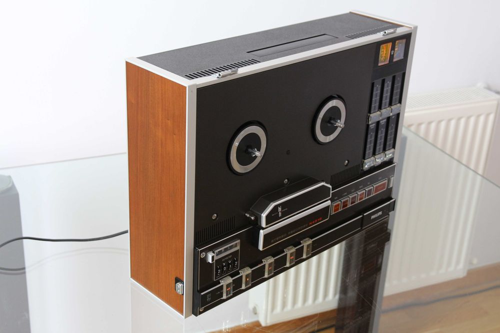 Magnetofon deck 3 capete Philips N4510 complet revizuit, fabricat in Austria 1973