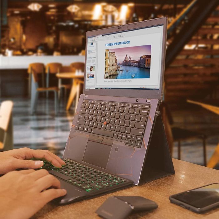 Калъф с клавиатура/поставка за преносим компютър до 13" ABEL IO