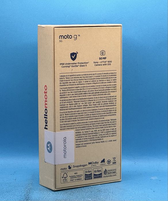 НОВ!!! Motorola Moto g75, 256GB, 8GB RAM, 5G, Aqua Blue