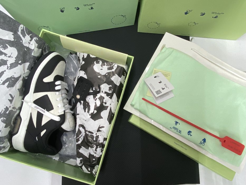 OFF WHITE Out Of Office Low Tops White Black White