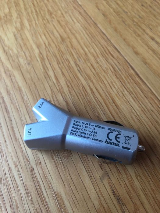 Incarcator auto dublu Hama, USB