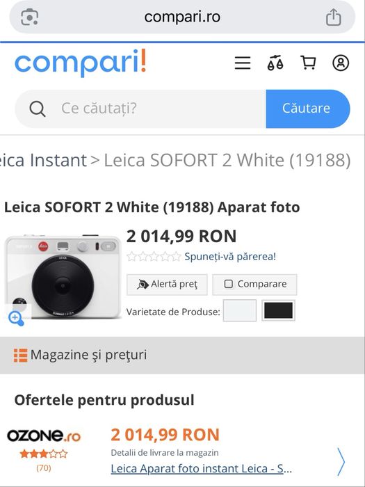 Aparat foto instant Leica Sofort 2 nou