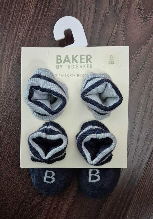 Комплект от 2 памучни пантофи Baker by Ted Baker за бебета 3-6 месеца