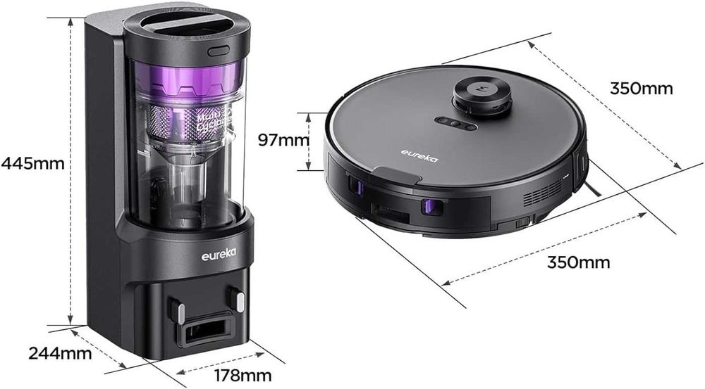 Прахосмукачка робот Eureka E10s (Черен) 4000Pa