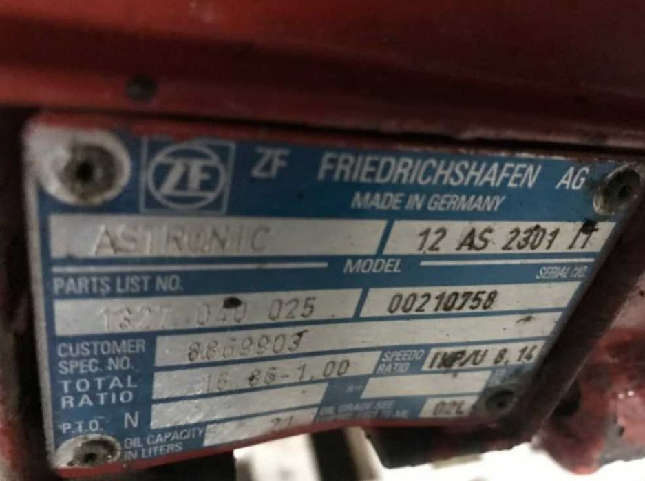 Cutie de viteze ZF 12AS 2301 IT camion DAF XF - Piese de schimb DAF